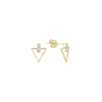 Triangle Diamond Earring
