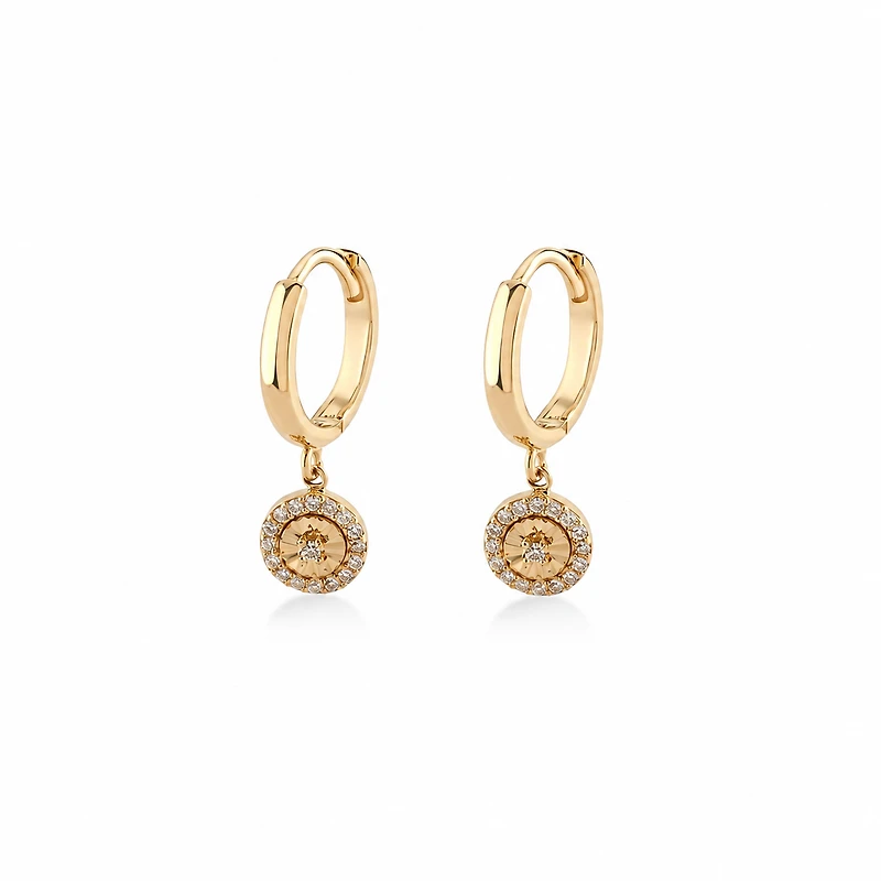 Sunray Hoop Earrings