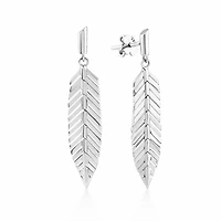 Gold Leaf Drop Pair Earrings