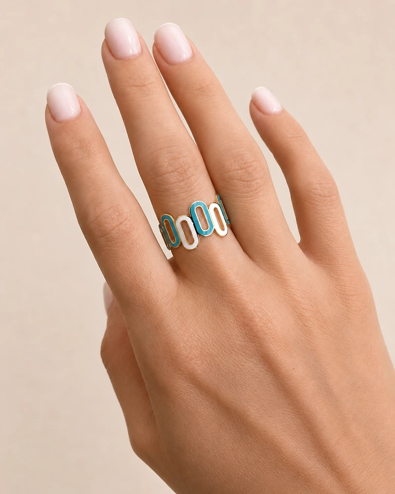 Mosaic Ring – Ocean