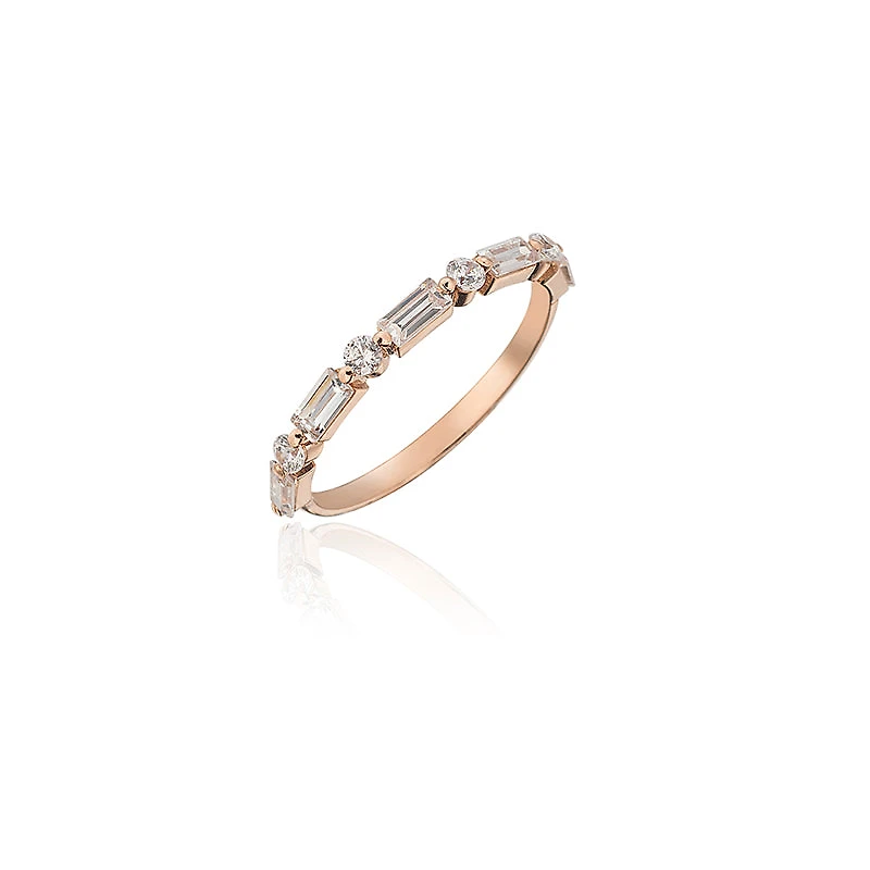 Baguette n Round Ring