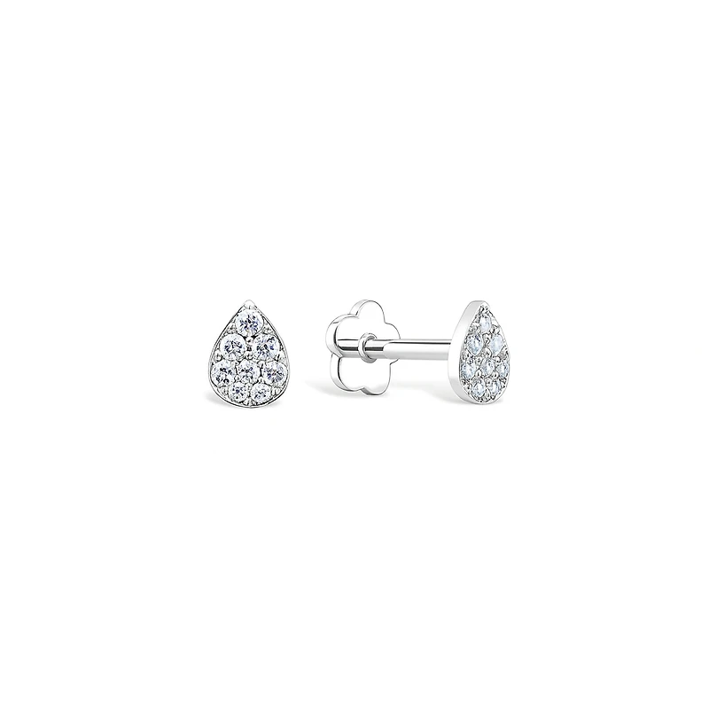 Pave Diamond Pear Piercing -Single