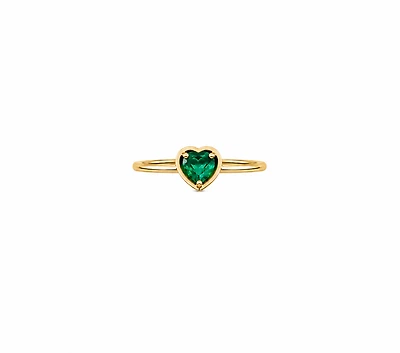 Emerald Heart Ring
