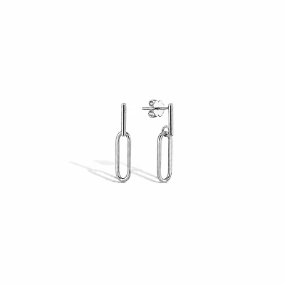 Link Drop Stud Earrings