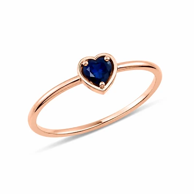 Sapphire Heart Ring