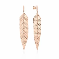 Gold Leaf Drop Single Earring