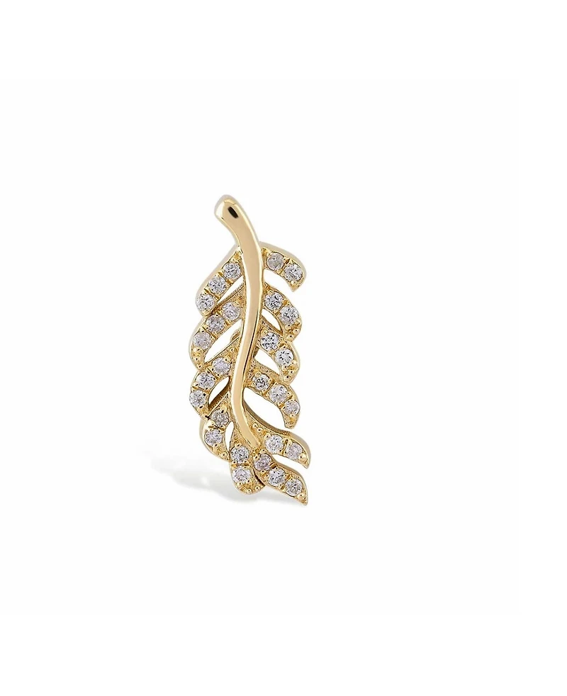 Diamond Feather Piercing -Single