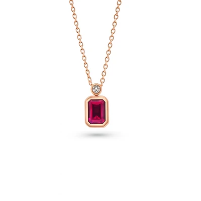 Gold-Framed Jewel Light Necklace