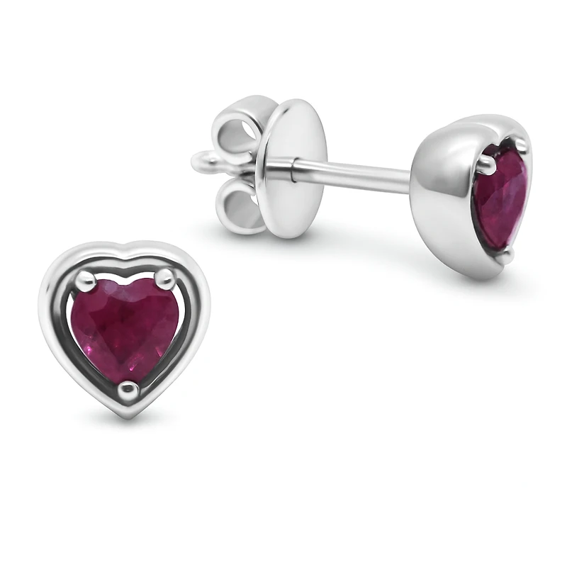 Gold Embraced Heart Earrings