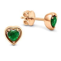 Gold Embraced Heart Earrings