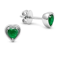 Gold Embraced Heart Earrings