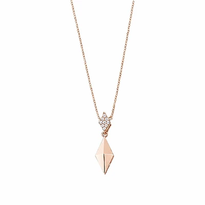 Shiny Rhombus Pendant Necklace