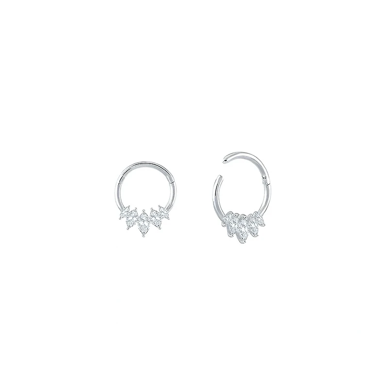 Hoop n Marquise Piercing -Single