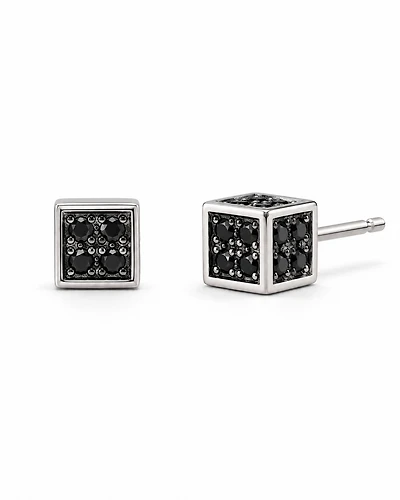 Noir Cube Stud Earrings