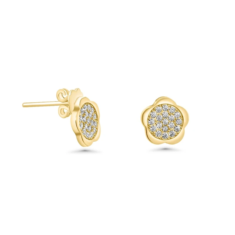 Shiny XL Flower Stud Earring