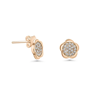 Shiny XL Flower Stud Earring