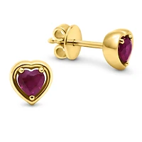 Held Gold Heart Earrings