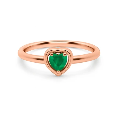 Gold Embraced Heart Ring