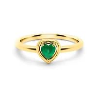 Gold Embraced Heart Ring
