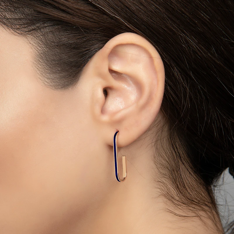 Small Infinity Oval Earrings