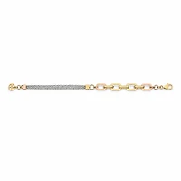Duet Two-Tone Link Bracelet in 18K Gold