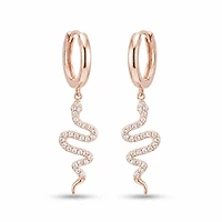 Diamond Snake Hoops