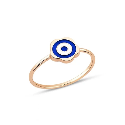 Flower Evil Eye Ring