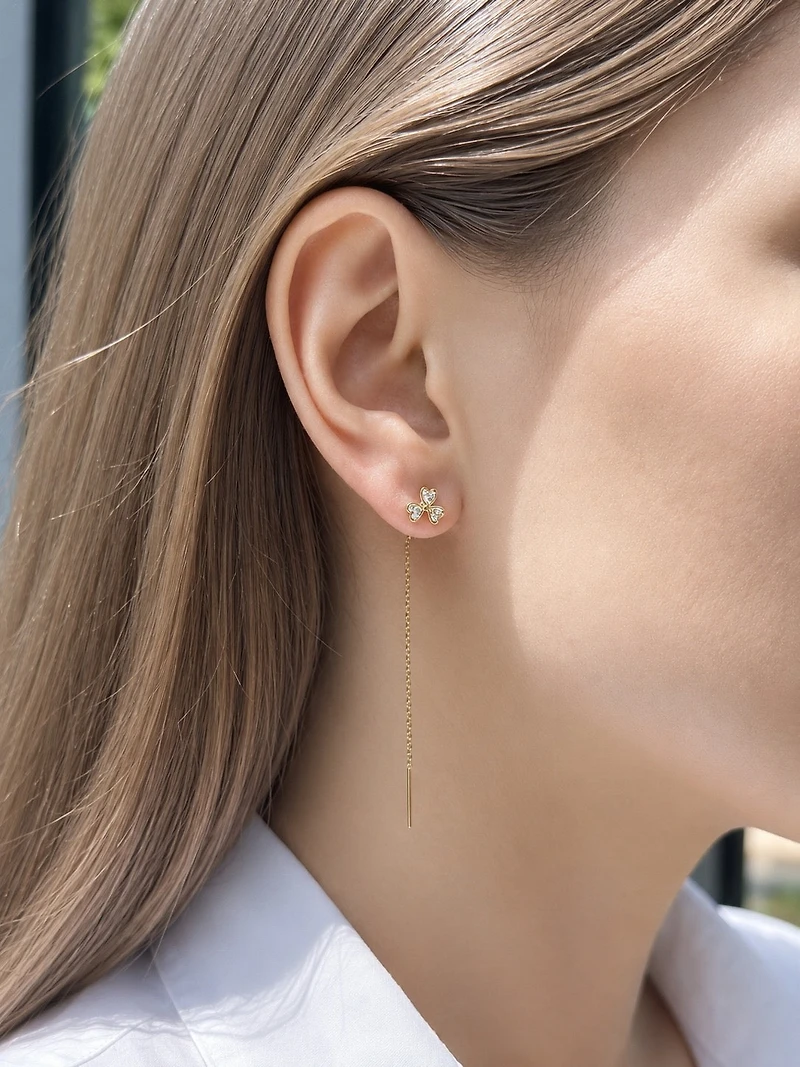 Clover Threader Earrings