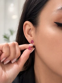 Cherry Blossom Ruby Stud