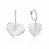 Palm Heart Diamond Earrings