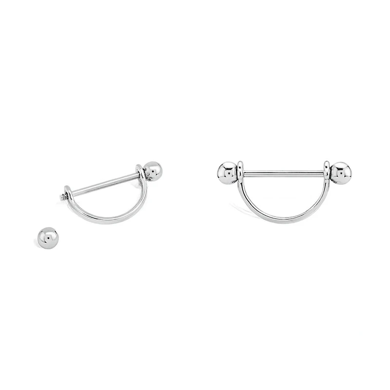 Luxury Curve Nipple Piercing -Single