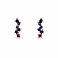 Sapphire Cluster Earrings