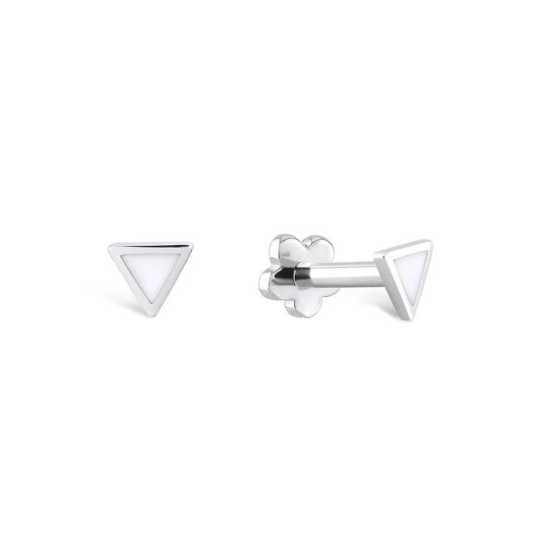 Enameled Golden Triangle Piercing -Single