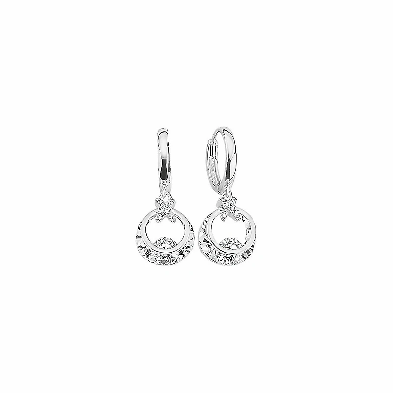 Floating Diamond Pendant Earrings