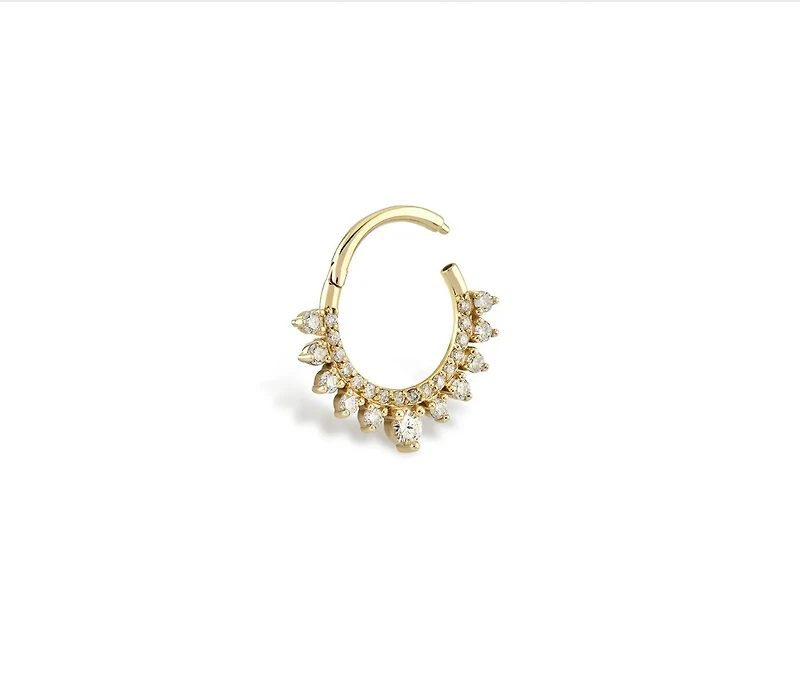 Crown Hoop Piercing -Single