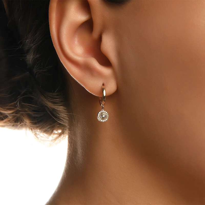 Sunray Hoop Earrings