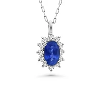 Oval Sapphire Pendant