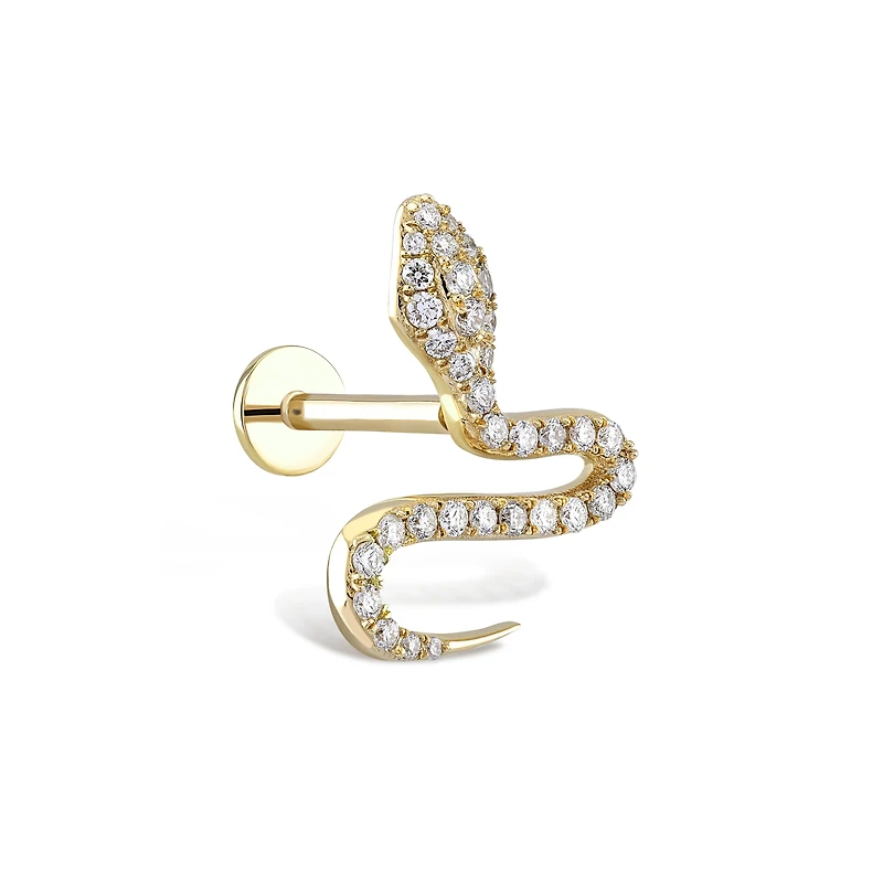 Snake Diamond  Piercing -Single