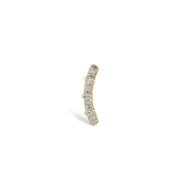 Diamond Curve Bar Piercing -Single