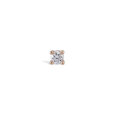 Single Diamond Earring Stud  - Piercing