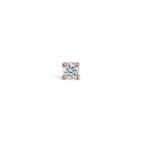 Single Diamond Stud Earring - Piercing