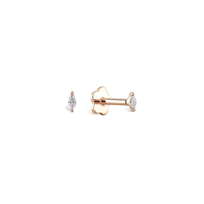 Dainty Marquis Diamond  Piercing -Single
