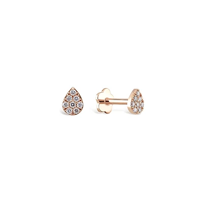 Pave Diamond Pear Piercing -Single