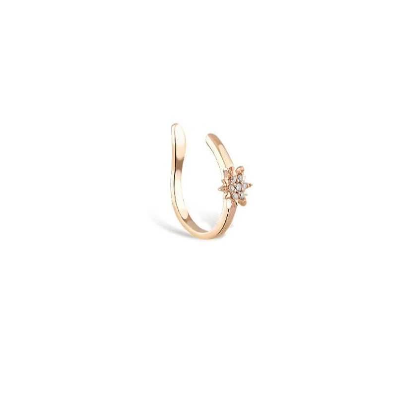 Shining Sun Earring Cuff - Piercing -Single