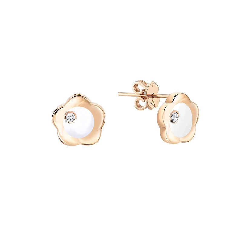 Sparkle Moon Flower Earring