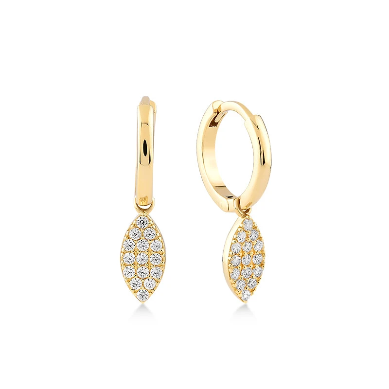 Oval Drop Earring
