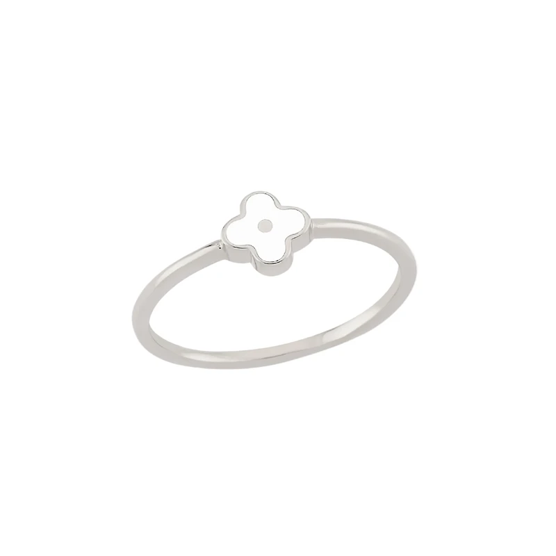 Rounded Petite Clover Ring