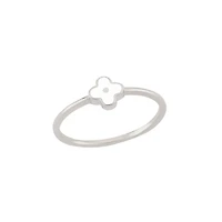 Rounded Petite Clover Ring