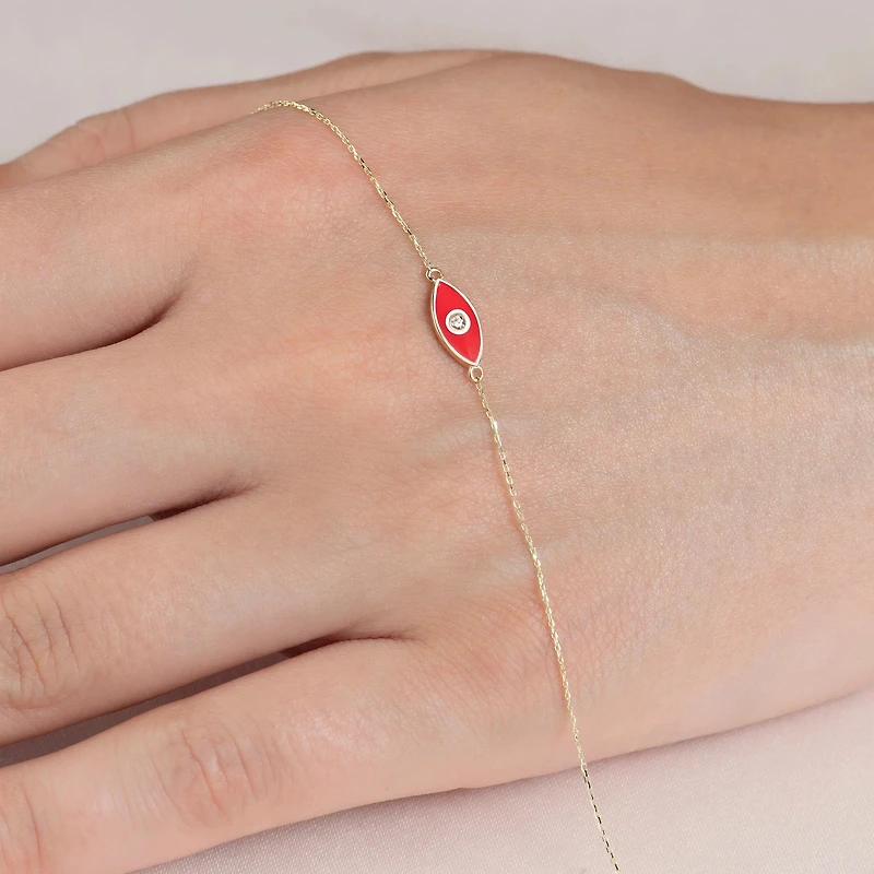 Enamel Evil Eye Bracelet