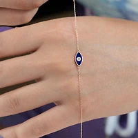 Enamel Evil Eye Bracelet